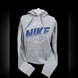 Nike Gray Hoodie with Blue Logo